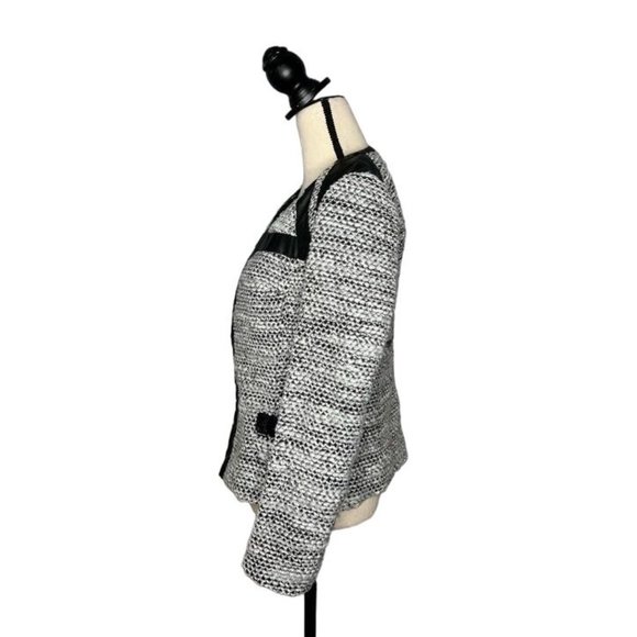 Kut from the Kloth White Black Full Zip Long Sleeve Jacket Women's Size Small S - Picture 4 of 7